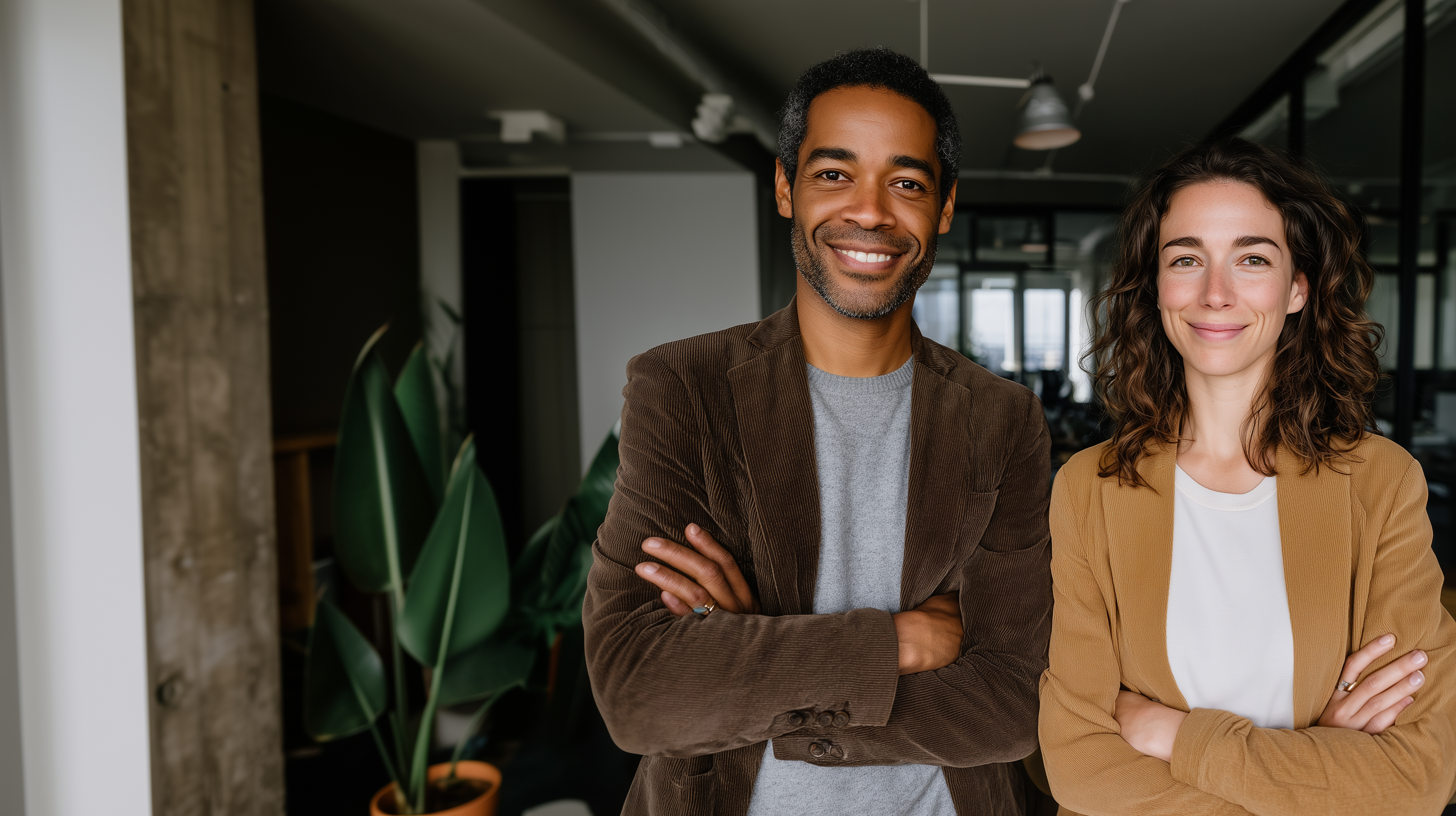 Homme et femme partenaires